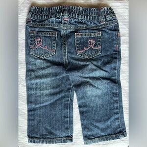 Vintage Retro Y2K 90s Greendog Brand Baby Girl Denim Jeans Butterfly